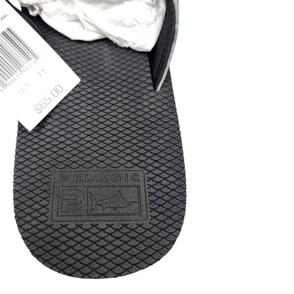 Pelagic Offshore Army Camo Black Sandals Flip Flops Size 11 NWT New - Picture 8 of 9